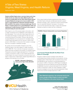 A Tale of Two States: Virginia, West Virginia, and Health Reform