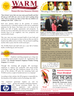 February 2014 Newsletter - Westerville Area Resource Ministry