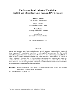 The Mutual Fund Industry Worldwide: Explicit and Closet Indexing