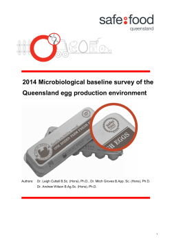 2014 Microbiological survey of Queensland egg farms