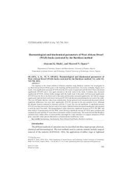 (WAD) bucks castrated by the Burdizzo method