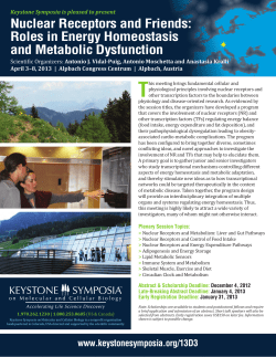 Nuclear Receptors and Friends: Roles in Energy Homeostasis and