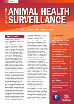 Animal Health Surveillnace 2008