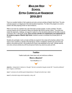 mauldin high school extra curricular handbook