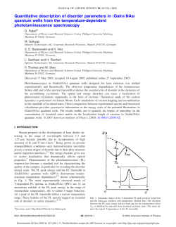 Quantitative description of disorder parameters in &bdquo;GaIn&hellip;&bdquo;NAs