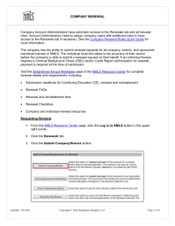 Company Renewal - NMLS Resource Center