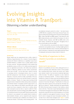 Evolving Insights into Vitamin A Transport