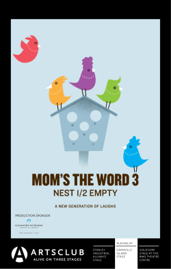 Mom`s The Word.indd - Arts Club Theatre Company