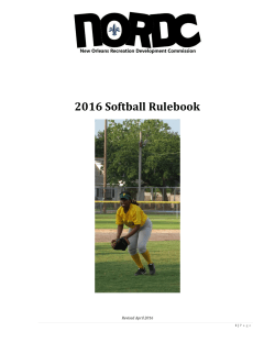 2016 Softball Rulebook