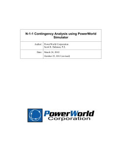 N-1-1 Contingency Analysis using PowerWorld Simulator