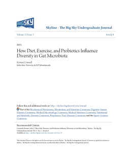 How Diet, Exercise, and Probiotics Influence Diversity in Gut