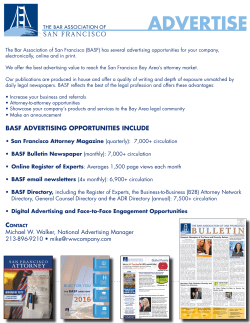 ADVERTISE - The Bar Association of San Francisco