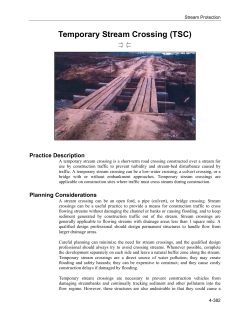 Temporary Stream Crossing (TSC)