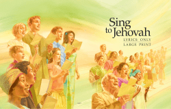 Sing to Jehovah&mdash;Lyrics Only, Large Print