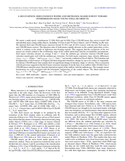 A MULTI-EPOCH, SIMULTANEOUS WATER AND METHANOL