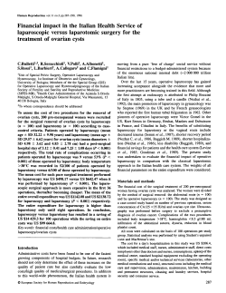 Financial impact in the Italian Health Service of laparoscopic versus