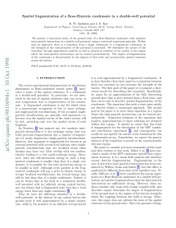 Spatial fragmentation of a Bose-Einstein condensate in a double