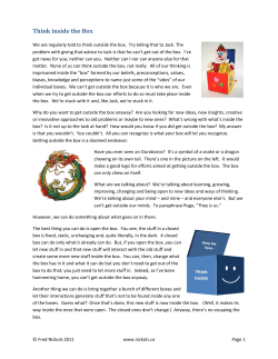 Think inside the Box