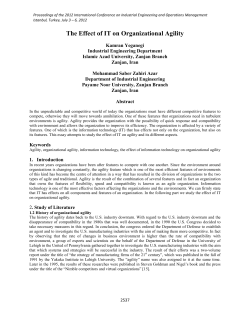 The Effect of IT on Organizational Agility