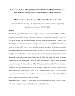 H2, N2 and CH4 Gas Adsorption in Zeolitic Imidazolate Framework