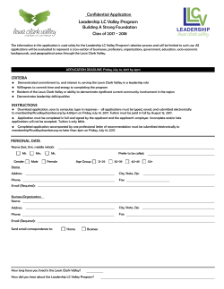 Leadership LC Valley Program - Lewis Clark Valley Chamber of