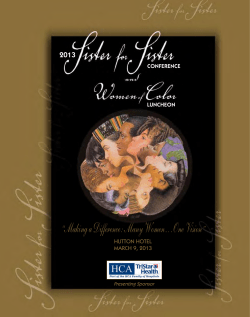 2013 Sister for Sister Program Booklet