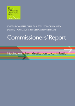 Destitution in Leeds - The Joseph Rowntree Charitable Trust