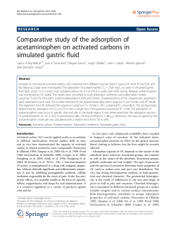 Comparative study of the adsorption of acetaminophen on activated