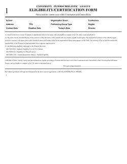 eligibility/certification form