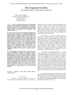 The Sagrada Fam&iacute;lia - scientific cooperations