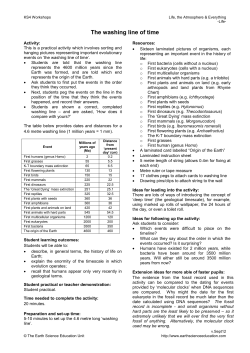 The washing line of time - Earth Science Education Unit