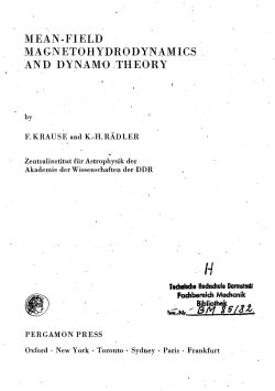 MEAN-FIELD MAGNETOHYDRODYNAMICS AND DYNAMO THEORY
