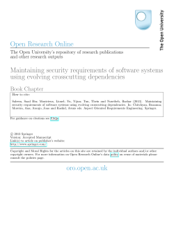 Maintaining security requirements of software systems using