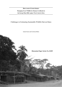 The challenge of estimating sustainable wildlife harvest rates
