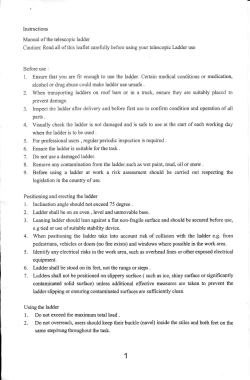 Read all of this leaﬂet careiiilly before using your telescopic Ladder