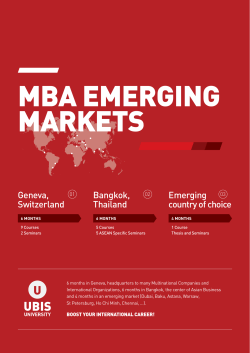 Geneva, Switzerland Bangkok, Thailand Emerging country of choice