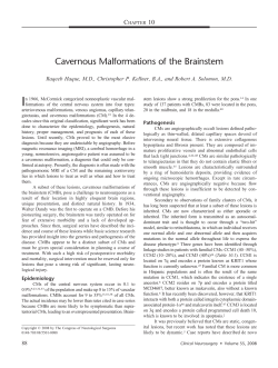 Cavernous Malformations of the Brainstem