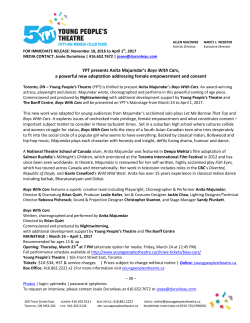 YPT presents Anita Majumdar`s Boys With Cars, a powerful new