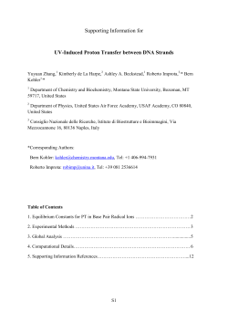 Supporting Information for UV-Induced Proton Transfer between