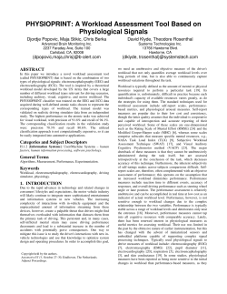 PHYSIOPRINT - Cognitive Load and In-Vehicle Human