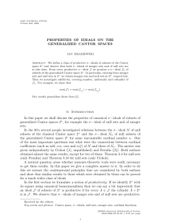 PROPERTIES OF IDEALS ON THE GENERALIZED CANTOR
