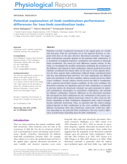 Potential explanation of limb combination performance differences