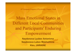 Mass Emotional States in Different Local Communities and