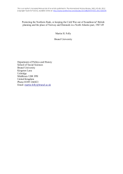 Outline Plan for article - Brunel University Research Archive