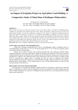 An Impact of Irrigation Project on Agriculture Land Holding