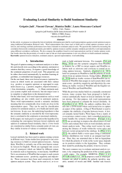 Evaluating Lexical Similarity to Build Sentiment Similarity