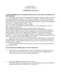 Earthquake on the Web