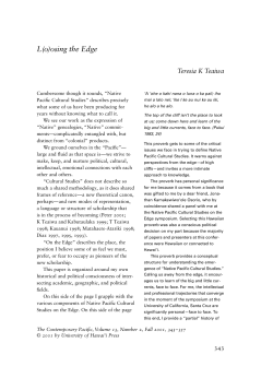 Lo(o)sing the Edge - University of Hawaii Press