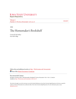 The Homemaker`s Bookshelf - Iowa State University Digital Repository