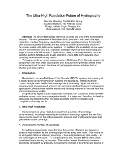 The Ultra-High Resolution Future of Hydrography